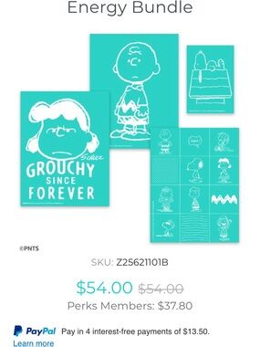 Chalk Couture Peanuts Art Set - Teal & White